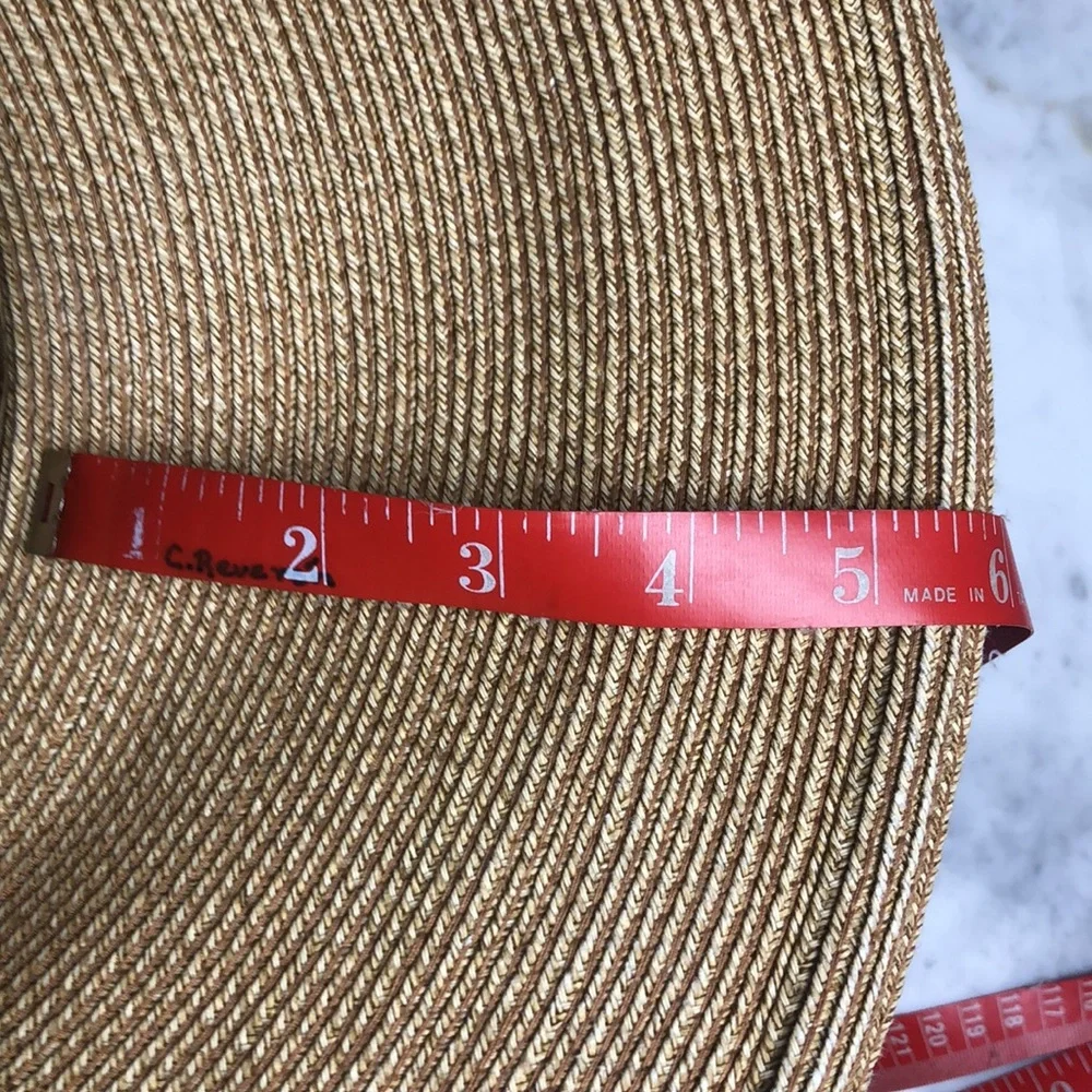 ERIC JAVITS Wide Brim Straw Sun Hat in Natural Tan - Picture 9 of 10